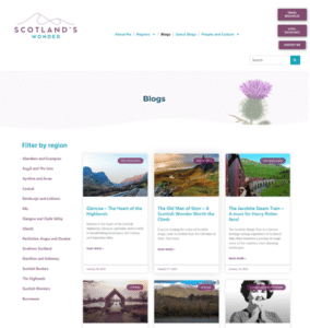 Scotland's wonder blog page